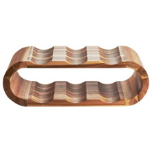 Wood Wine Rack Organizer Shelf Storage Wine Stand for Bar Countertop K