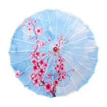 Silk Cloth Women Umbrella Rainproof 32" for Costumes Cosplay Village S