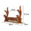 Martial Arts Solid Wood Sword Stand, Sword Display Stand 2 Layer 2