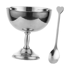 Stainless Steel Ice Cream Cup Portable Yogurt Cup for Party Shower 200