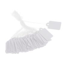 100 Pieces Paper Tags with String Attached Price Hanging Labels for Bi