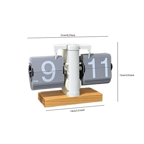 Flip Desk Clock Digital Retro Mechanical Flip Clock for Hotel Office B 1