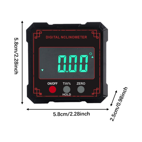 Digital Inclinometer Digital Angle Gauge Meter for Welding Projects Bu 1