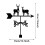Weather Vane Mount Wind Direction Indicator Gazebo Coop Yard Metal Win 2