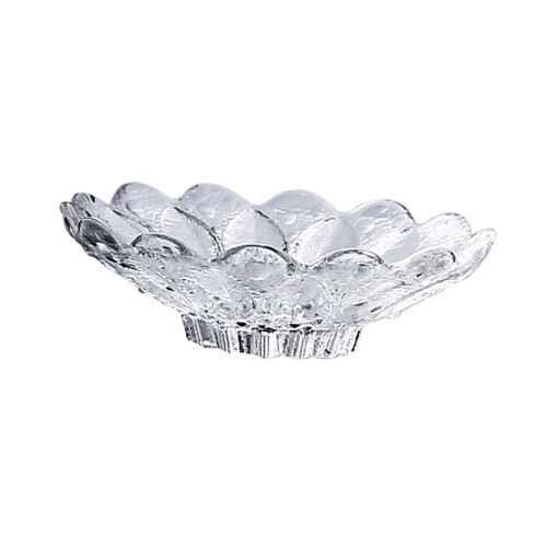 Glass Fruit Bowl Multipurpose Stable Base Fruit Plate for Snacks Nut V
