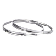 2 Pieces Bass Drum Hoop Set Metal Lug Batter Hoop for Performance Deco