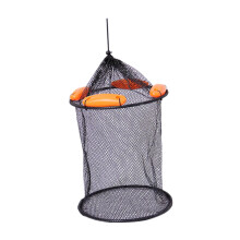 Float Fish Basket Drawstring Closure Heavy Duty Accessory Coated Mesh