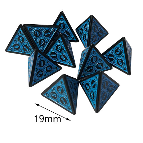 10 Pieces Acrylic D4 Dices Polyhedral Dices Set for Card Games Math Te 1