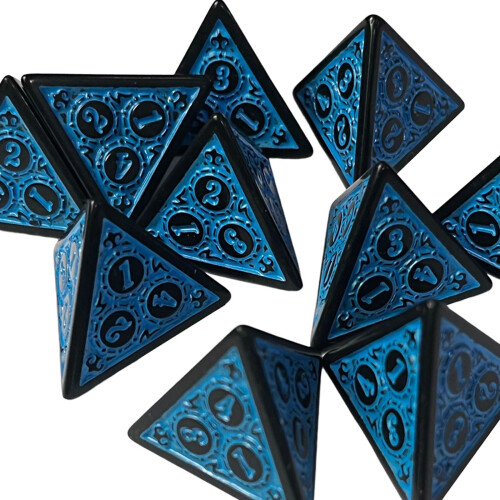 10 Pieces Acrylic D4 Dices Polyhedral Dices Set for Card Games Math Te 2
