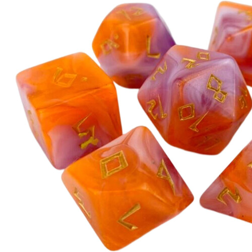 7Pcs Gaming Dice Acrylic for Teaching Props Role Playing Table Game Ki 2