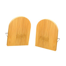Decorative Bookends Bamboo Support Book Stoppers for Nursery Library B