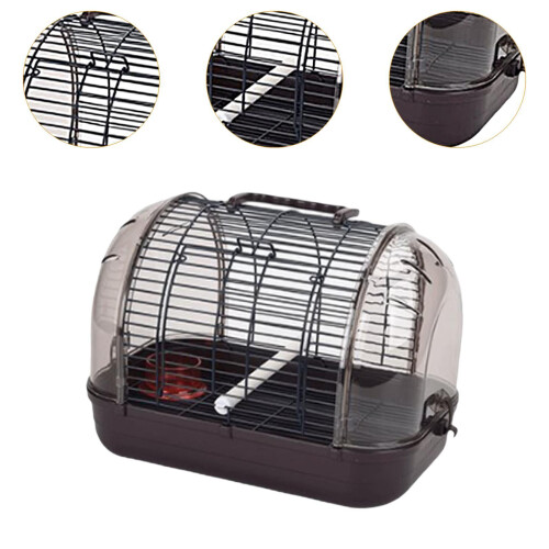 Bird Cage Visible Parrot Outing Cage for Cockatiels Canary Parrotlets 2