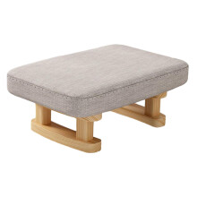 Rectangle Step Stool Footrest with Wooden Legs for Dining Bedroom Desk