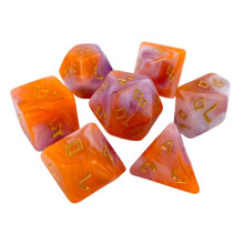 7Pcs Gaming Dice Acrylic for Teaching Props Role Playing Table Game Ki