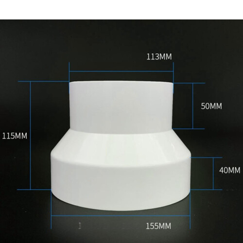 Air Duct Adapter Duct Connector for Extractor Pipe Inline Ventilation 1