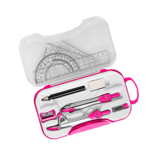 Math Geometry Kit Compass Set Protractor Triangle Ruler School Teacher