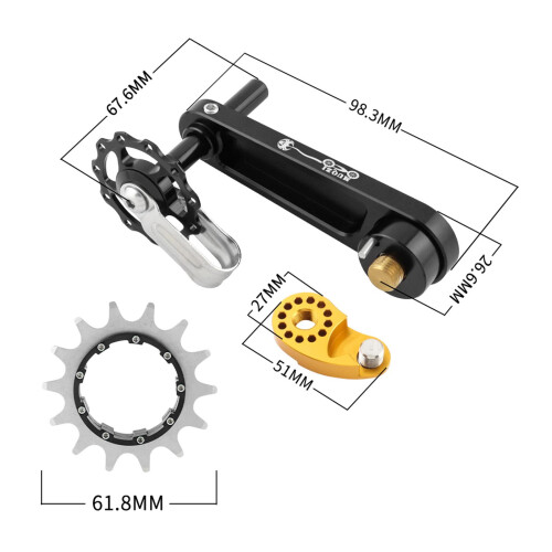 Mountain Bike Single Speed Conversion Kit Chain Tensioner Bicycle Comp 1