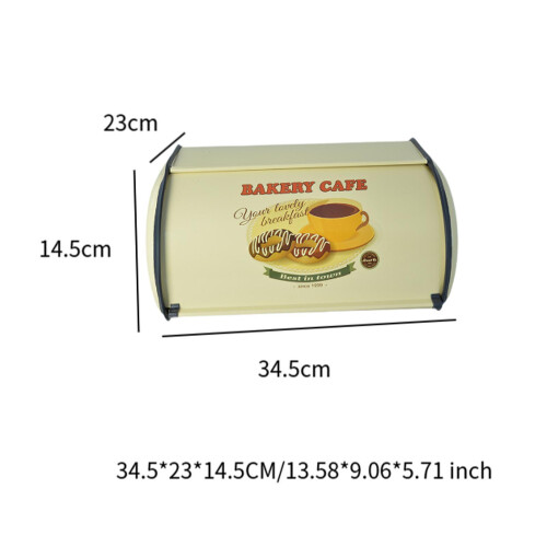 Metal Bread Box Portable Bread Storage Bread Container for Cafe Bakery 1