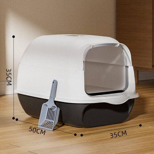 Fully Covered Cat Litter Boxes Detachable for Small Animals Kitten Pot 1