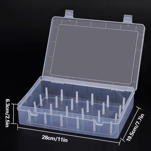 Sewing Thread Storage Box Household Transparent Sewing Yarn Spools Con 1