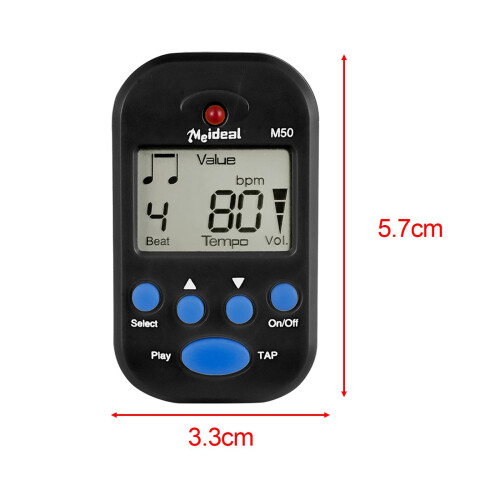 Mini Digital Metronome Beat Tempo Electronic Metronome for Violin Drum 1