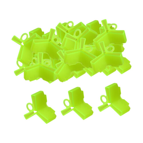 50 Pieces Hooks Cap Fluorescent Yellow Protection Portable Treble Hook