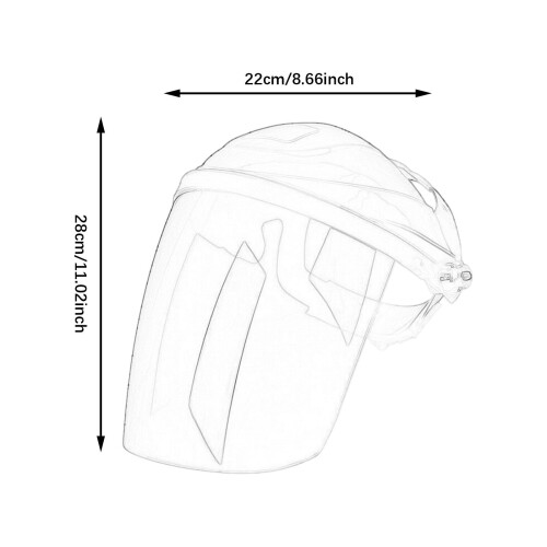 2x Welding Face Mask Adjustable Face Mask for Grinding and Cutting Whi 1