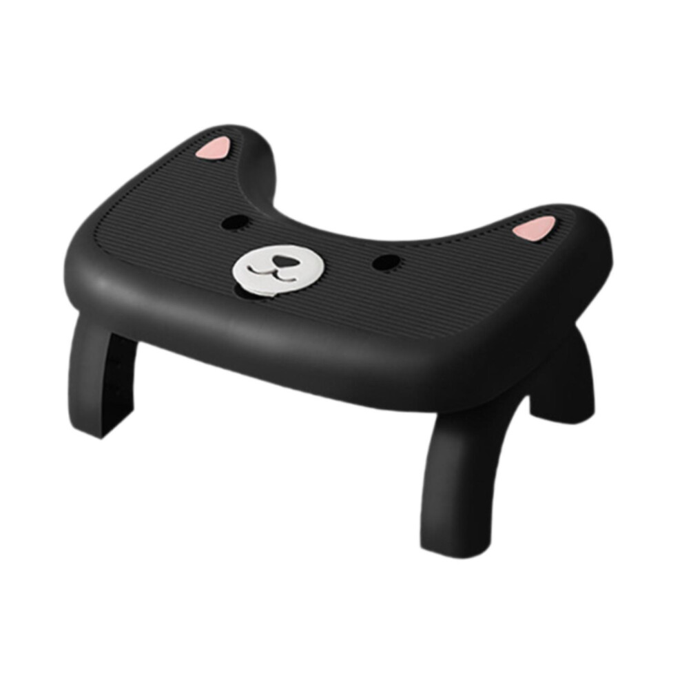 Toilet Stool Foldable Footrest Heavy Duty for Children Men Adults Blac