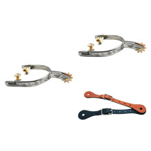 2Pcs Western Horse Spur Premium Cowboy Spur for Competition Boots Trai
