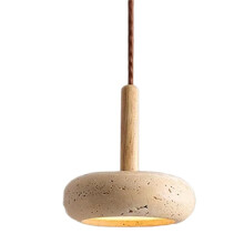 Pendant Lamps Circular Yellow Stone Commercial Home Decoration Restaurant Room LED Droplight for Home and Commercial Use