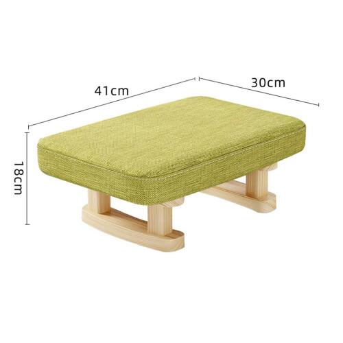 Small Footstool Comfortable Footrest with Wooden Legs for Dining Sofa 1