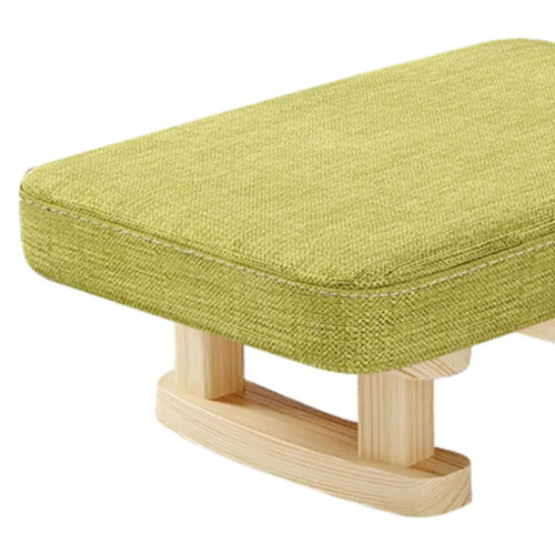 Small Footstool Comfortable Footrest with Wooden Legs for Dining Sofa 2