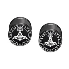 Stylish Stud Earrings for Men Women Metal Round Ear Studs Piercing Jew
