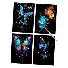 Scratch Paper Art Set Toy Creative Gift Scratch Painting for Kids Boys