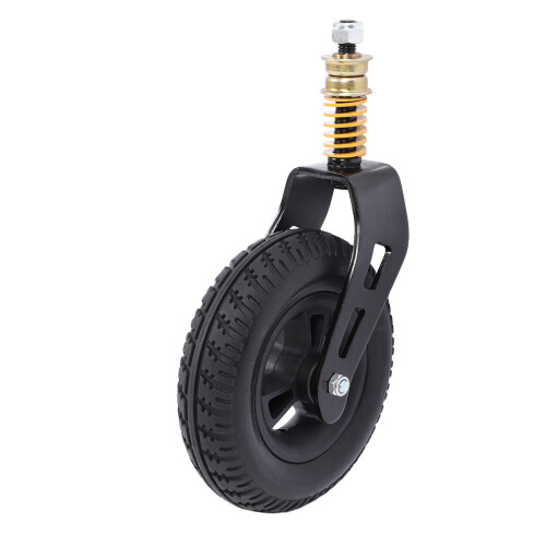 7 Inch Solid PU Wheelchair Front Wheel with Shock Absorption, 100kg Capacity
