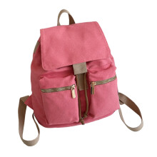 Canvas Backpack Minimalist for Teens Students for School Drawstring Ru