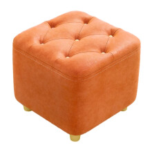 Square Footstool Wood Floor Protection Footrest for Bedside Apartment
