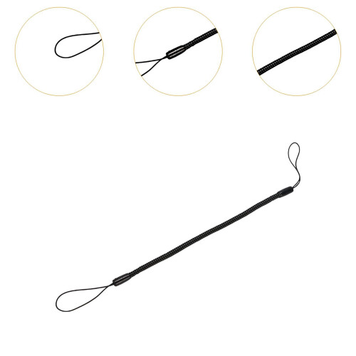 5 Pieces Tether Lanyard for Touch Pens Hanging Rope Black Coil Spring 2