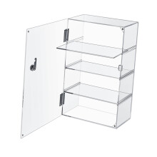 Desktop Organizer Collectibles Versatile Exhibition with Door Retail C