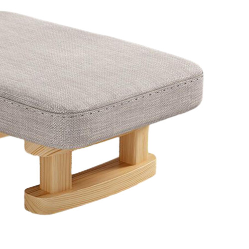Rectangle Step Stool Footrest with Wooden Legs for Dining Bedroom Desk 2