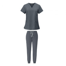Female Scrub Set Machine Washable Nurse Work Clothing for Beauty Salon