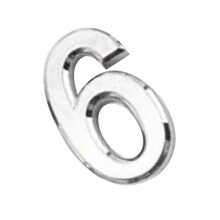 Silver Plastic Self-Adhesive House Hotel Door Number  Sticky Numeric D