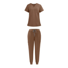 Nursing Scrub Set V Neck Nurse Workwear for Jogging Cosmetology Beauty