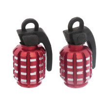 2pcs Grenade Shape Tire Tyre Valve Dust Caps for Car Motorcycle Bike -