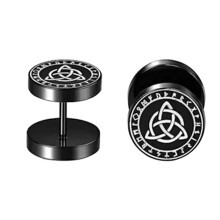 Stylish Stud Earrings for Men Women Metal Round Ear Studs Piercing Jew