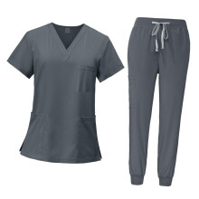 Female Scrub Set Machine Washable Nurse Work Clothing for Beauty Salon