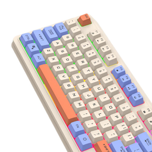 RGB Gaming Keyboard 94 Keys Compact USB Wired Keyboard for Windows PC 2
