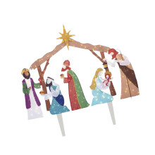 Outdoor Holy Family Nativity Scene Christmas Decoration Light up for O