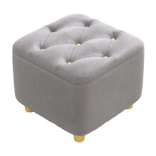 Foot Rest Padded Seat Square Footstool for Bedside Living Room Dressin