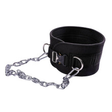Dip Belt with Chain Waist Support Gym Fitness Dipping Belt for Weightl